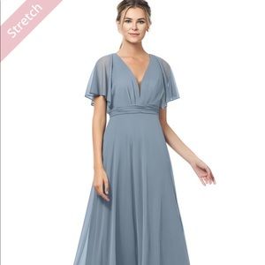 Azazie Tiara Dusty Blue Dress